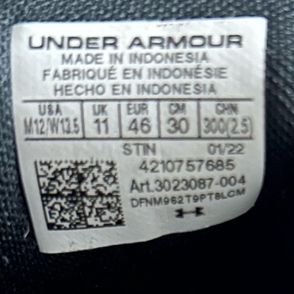 Under Armour Curry 3Z5 Basketball Shoes Black / White /Yellow 3023087 004 Sz 12 - Picture 8 of 9